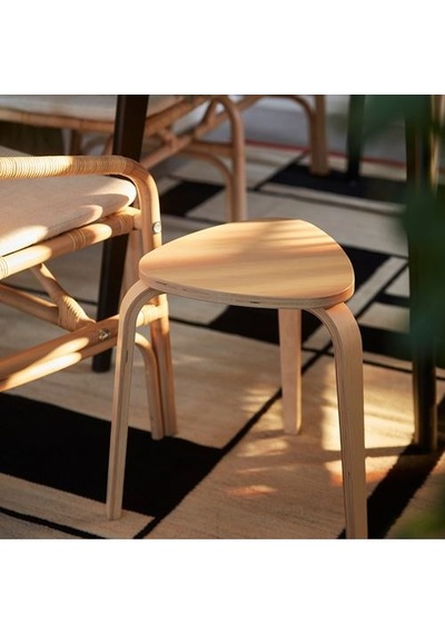 Ikea Kyrre Ahşap Tabure, Huş Çok Renkli