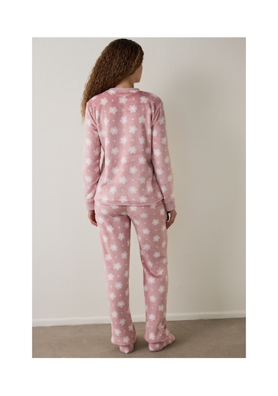 Penti Pembe Pretty Daisies Uzun Kollu Termal Etkili Pijama Takımı