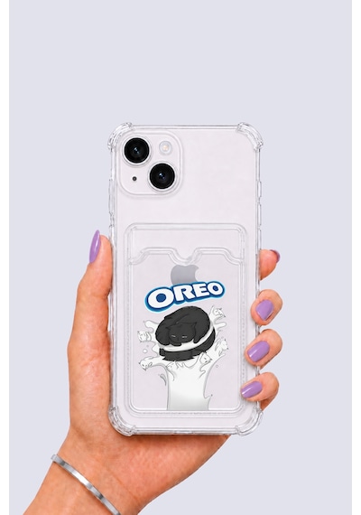 iPhone Uyumlu 14 Kartlıklı Oreo Desenli Kılıf Mh-hs6635-2962