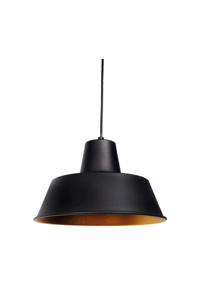 Mylights Retro Metal Sarkıt Avize Siyah Içi Sarı Tekli