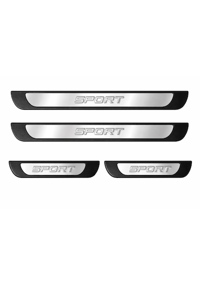Renault Megane 3d Krom + Abs Kapı Eşiği Koruma Sport Line 2002-2020 Arası 4 Prç. P. Çelik Parlak