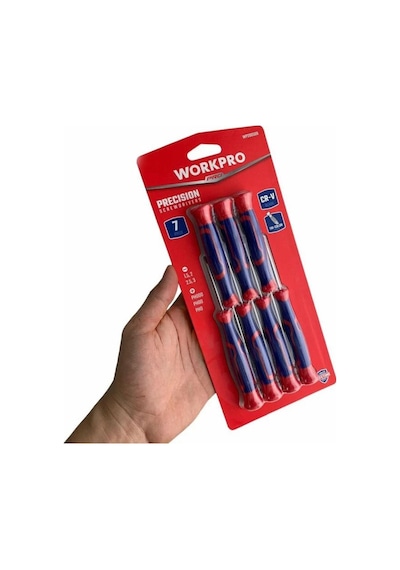 Workpro Wp200510 7 Parça Profesyonel Cr-v Manyetik Hassas Torx Tornavida Seti