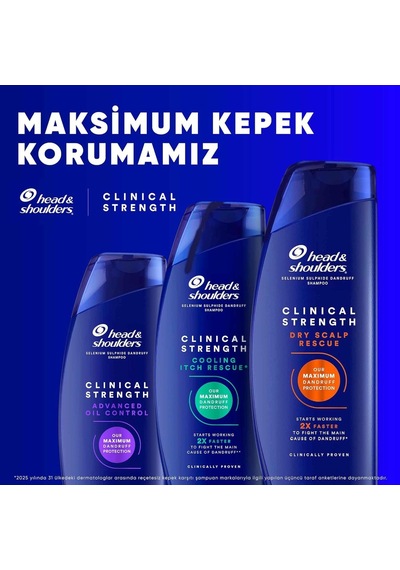 Head &amp Shoulders Clinical Strength Dry Scalp Rescue Kuru Saç Derisine Özel Şampuan 400 Ml Diğer