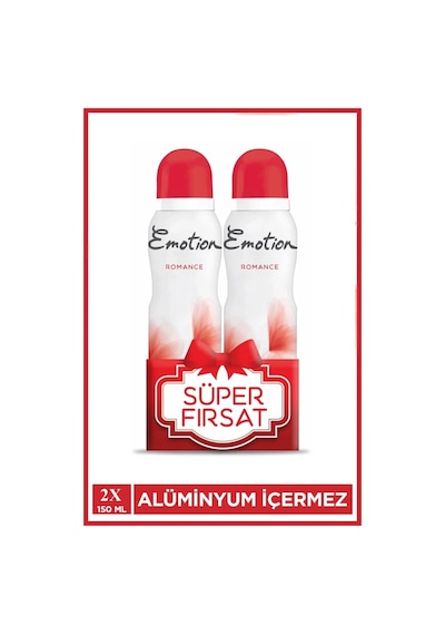 2 Adet Emotion Romance Kadın Vegan Deodorant 150 Ml Hızlı Kurur, Leke Bırakmaz Diğer