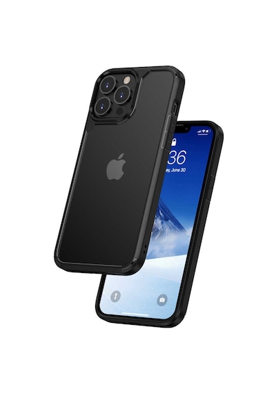 Apple Uyumlu iPhone 13 Pro Kılıf Zore Roll Kenarları Renkli Şeffaf Kılıf