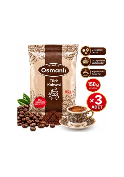 Osmanlı Türk Kahvesi 150 Gr. X 3 Adet