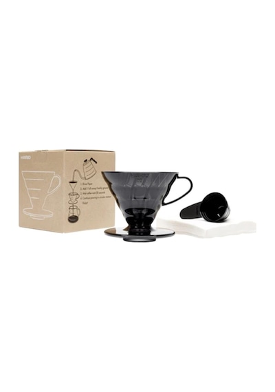 Hario V60 02 Plastik Dripper ve 40’lı Filtre Kağıdı Seti Siyah