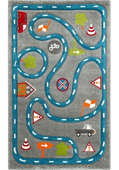 Eko Halı Eko Kids Kds 19 Grey Blue Hav Toz Vermez Çocuk Odası Halısı - 160x230 Gri