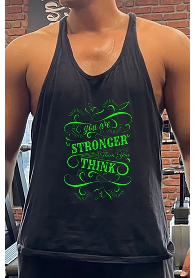 Bluu Stronger Gym Fitness Tank Top Sporcu Atleti