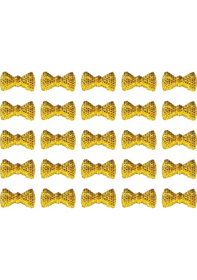 Polyester Papyon Fiyonk, 2,0 X 1,0 Cm - 25 Adet - Altın 1+