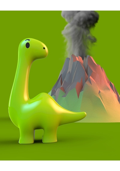 Metalmorphose Dino Anahtarlık