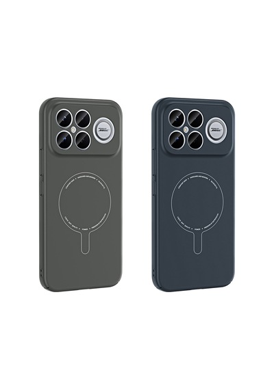 Maks Technology Poco F8 Ultra Kılıf M-safe Şarj Özellikli Kamera Korumalı Mkst Elio Sert Pc Kapak - Lacivert