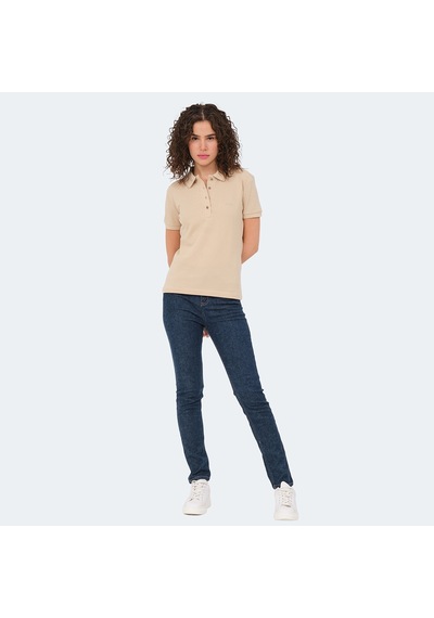Slazenger VERA I Kadın Polo Yaka Bej Tişört