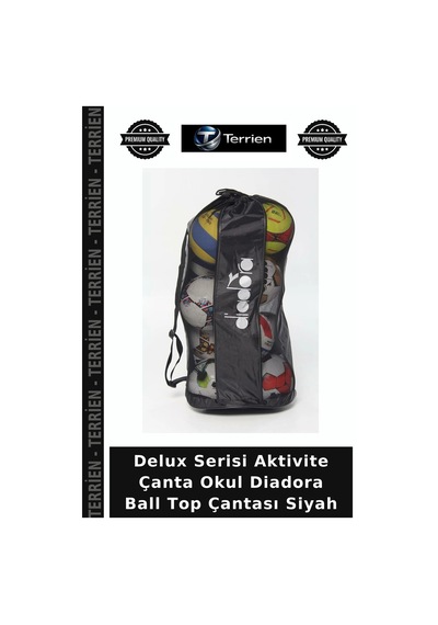 Terrien Delux Serisi Aktivite Çanta Okul Diadora Ball Top Çantası Siyah Diğer