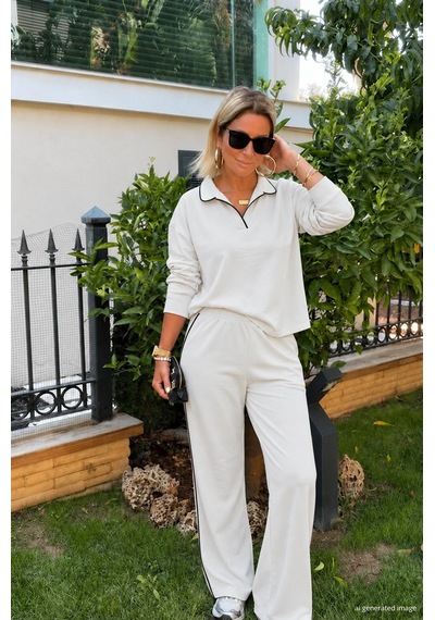 Bhrwear Kadın Uzun Kollu Yakalı Ince Şerit Detaylı Viskon Iki Iplik Bluz Ve Pantolon Ikili Takım Renkli Bhrwear Kadın Uzun Kollu Yakalı Ince Şerit Detaylı Viskon Iki Iplik Bluz Ve Pantolon Ikili Takım Renkli