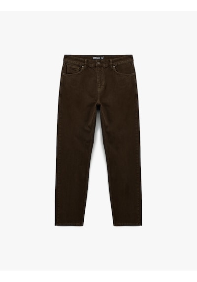Koton Pamuklu Normal Bel Cepli Vintage Straight Fit Jean Pantolon Kahverengi 7wam40059nd Kahve Koton Pamuklu Normal Bel Cepli Vintage Straight Fit Jean Pantolon Kahverengi 7wam40059nd Kahve