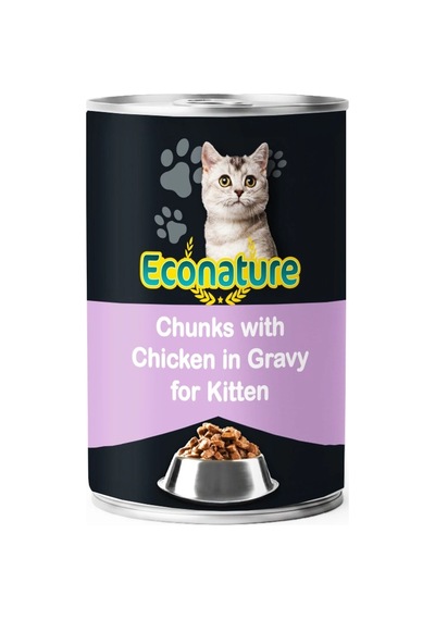 Econature Tavuk Etli 400 Gr Yavru Kedi Konservesi