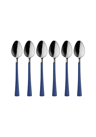 Gümüş Mavi, Çay Kaşığı Seti, Paslanmaz Çelik, 11 Cm, 6 Adet Set, Elde Yıkanmalı