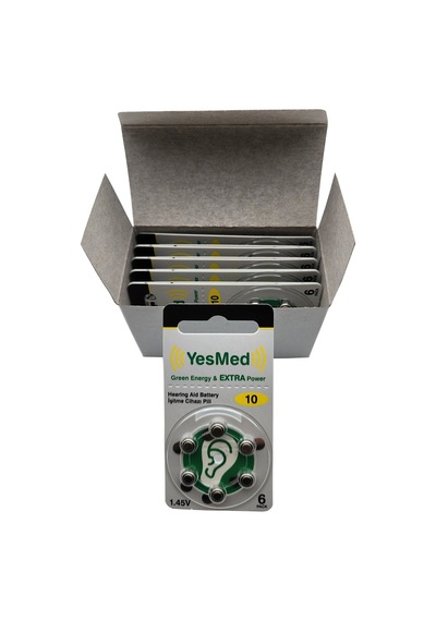 Yesmed Extra Power 10 No Kulaklık Pili 10paketx6adet 60adet Pil