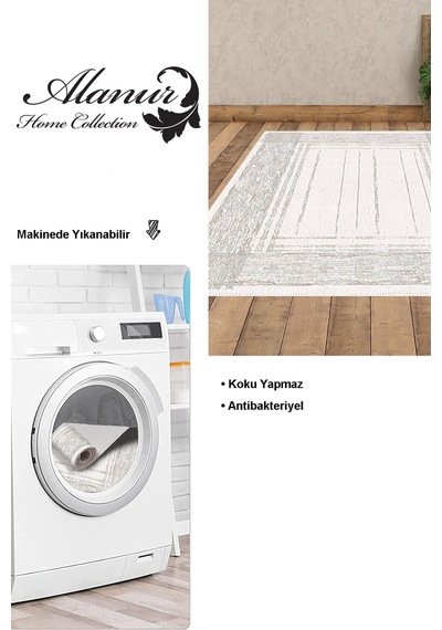Dekoreko Kaymaz Taban Djt Salon Halısı Trend Modern M5076 Yeşil