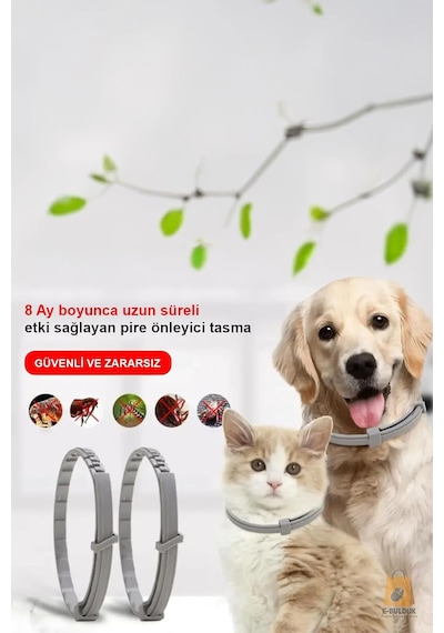 Köpek Anti Pire Kene Önleyici Tasma- Pire Önleyici -kene Önleyici 63 Cm Çok Renkli