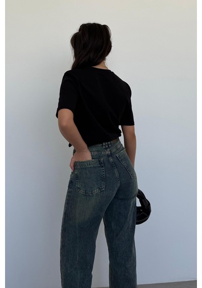 Madmext Siyah %100 Pamuk Vatkalı Oversize Kadın T-shirt Mg2442 Siyah