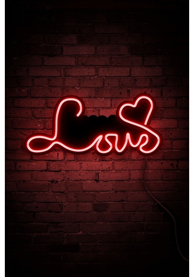 Love Neon Led Duvar Aydınlatması & Dekoru & Gece Lambası Kırmızı Kırmızı