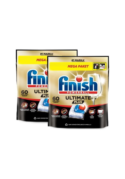 Ultimate Plus 60 Kapsül Bulaşık Makinesi Deterjanı Tableti 1 X 60 Kapsül 2 Paketi
