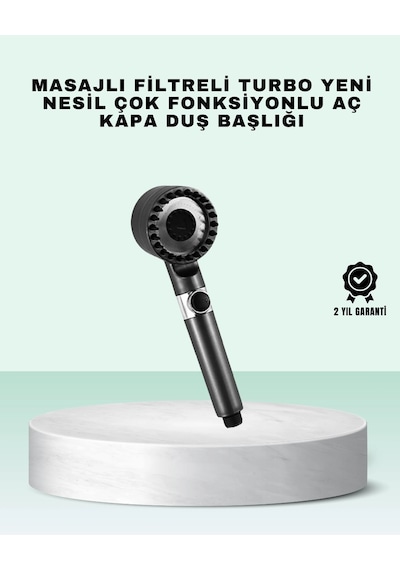 Aç Kapa Tuşlu Filtreli Duş Başlığı Yeni Nesil Tasarım Diğer