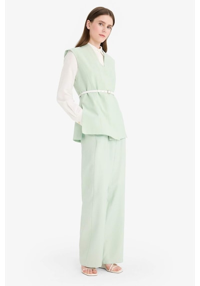 DeFacto 	Wide Leg Basic Düz Geniş Paça Pantolon E7979AX25SMGN1181
