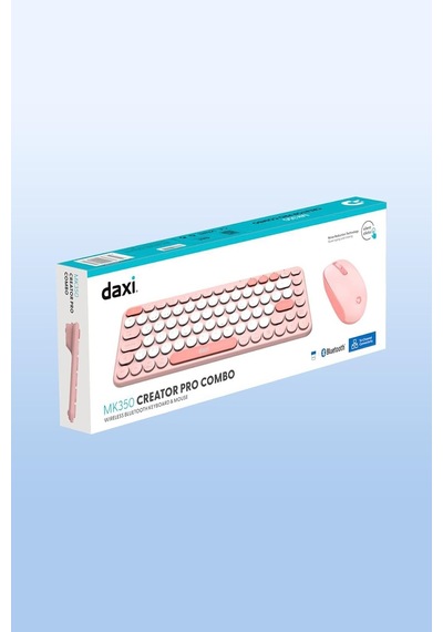 Mk350 Creator Pro Combo Sessiz 3 Kanallı Bluetooth + 2.4g Wireless Türkçe Q Klavye Mouse Seti Pembe Diğer Mk350 Creator Pro Combo Sessiz 3 Kanallı Bluetooth + 2.4g Wireless Türkçe Q Klavye Mouse Seti Pembe Diğer
