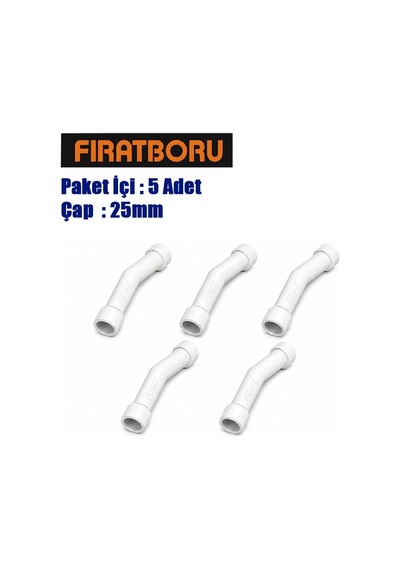 Fırat Manşonlu Köprü 25mm, Manşonlu Kavis, 5 Adet, 7b00130025
