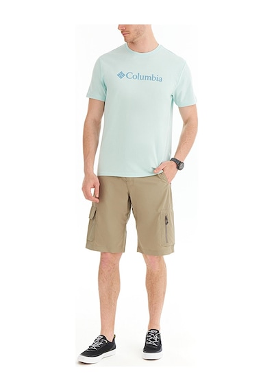 Columbia Csc Basic Big Logo Brushed Erkek Kısa Kollu Tişört-4103 Buz Yeşili