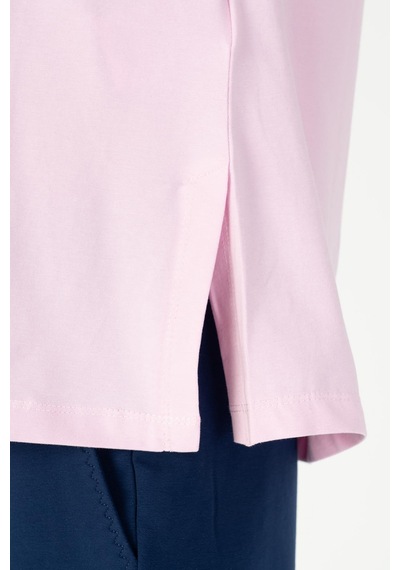 Maraton Regular Kadın Bisiklet Yaka Pembe T-shirt Pembe