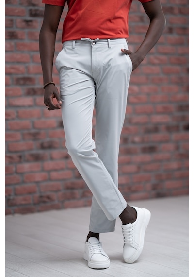 Paul Martin Regular Fit Likralı Paraşüt Kumaş Beli İplikli Ve Lastikli Jogger Pantolon gri