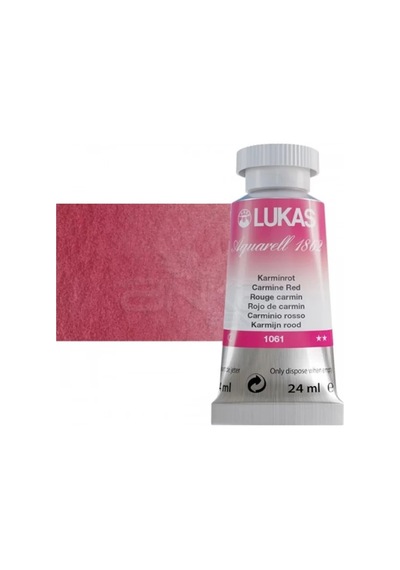 Lukas Aquarell 1862 Artist 24ml Sulu Boya 1061 Karmin Kırmızı Seri 2 Diğer