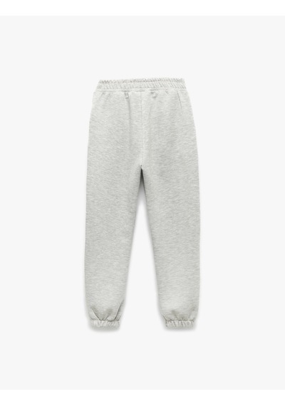 Koton Beli Lastikli Cepli Basic Jogger Eşofman Altı Gri 6wkg40118ak Gri