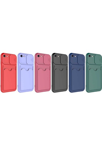 Apple Uyumlu iPhone Se 2022 Kılıf Zore Kartix Kapak Lacivert