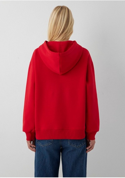 Mavi Logo Baskılı Sweatshırt Acı Kırmızı Kırımızı Kadın Sweatshirt M1s10421-82054