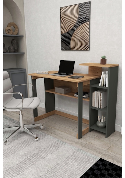 Lotus 5 Raflı Çalışma Masası Laptop Bilgisayar Masası Ofis Ders Yemek Çocuk Masası Çam-antrasit Çam - Antrasit Lotus 5 Raflı Çalışma Masası Laptop Bilgisayar Masası Ofis Ders Yemek Çocuk Masası Çam-antrasit Çam - Antrasit