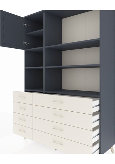 Hyperion Dolap 7 Raflı 8 Çekmeceli Tek Kapaklı 132x44x195 Antrasit-antrasit/aytaşı Antrasıt/aytası - Antrasıt Hyperion Dolap 7 Raflı 8 Çekmeceli Tek Kapaklı 132x44x195 Antrasit-antrasit/aytaşı Antrasıt/aytası - Antrasıt