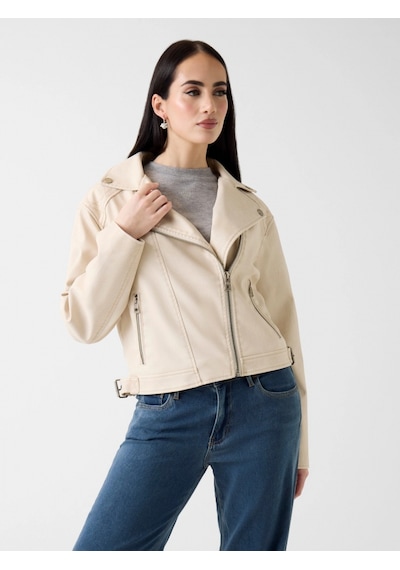 Guess Nada Vintage Biker Kadın Kahverengi Ceket W6rl09wh1x0-g1fg Kahverengi