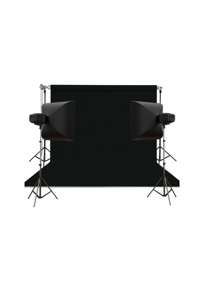 Hs Stüdyo Teknik 270x580cm Siyah Taşınabilir Kumaş Fon Perdesi
