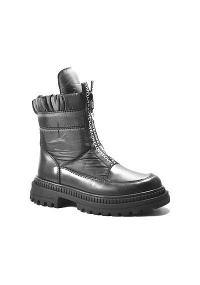 Beety 23bk40.105 Hakiki Deri Siyah Casual Kadın Bot Siyah