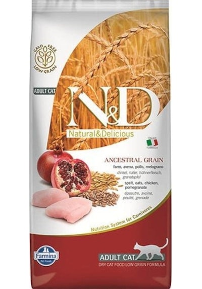 N&D Düşük Tahıllı Tavuklu ve Narlı Yetişkin Kedi Maması 5 KG
