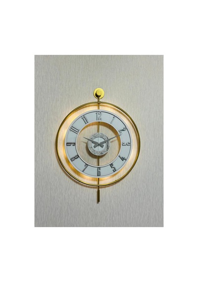 Pey Aksesuar Metal Camlı Duvar Saati 50 X 70 Cm Orta Boy Işıklı Gerçek Cam M51-gold-şeffaf-beyaz-gümüş Sarı