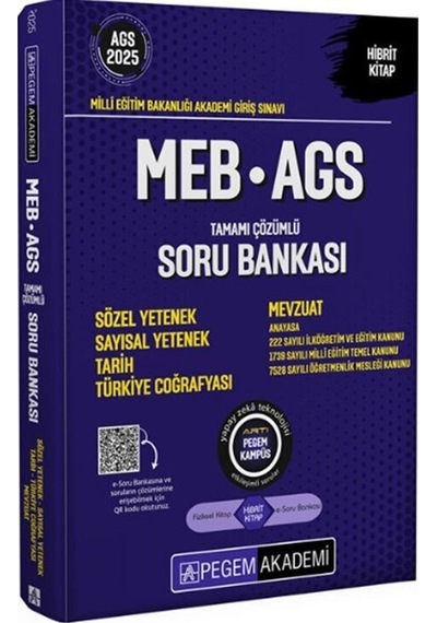 2025 Meb Ags Sayısal Yetenek Tarih Türkiye Coğrafyası Mevzuat Soru Bankası Pegem Yayınları