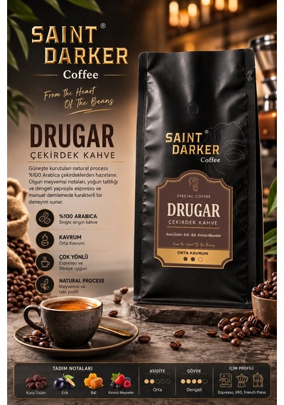 Saint Darker Drugar %100 Arabica Çekirdek Kahve 250 G