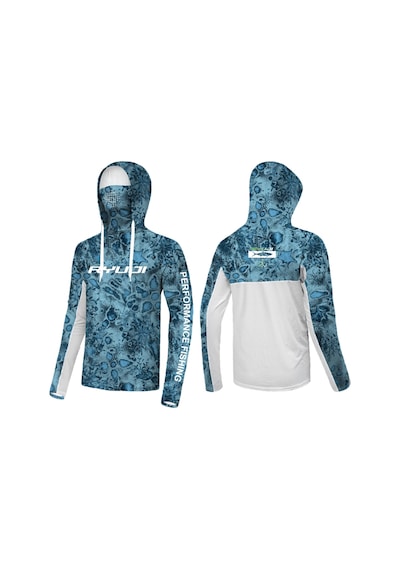 Ryuji Uv Performance Hoodie Shirt+neck Blue Reef Boyunluklu T-shirt Xxl Çok Renkli