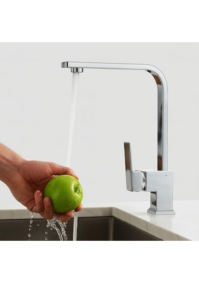 Modern Tasarım Krom Lavabo Bataryası Paslanmaz Pirinç Malzeme Uzun Ömürlü Banyo Bataryası Diğer
